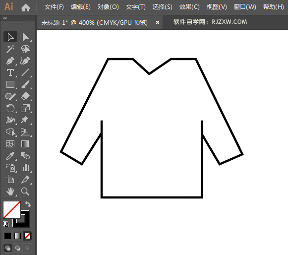 ai怎么画男装APP图标