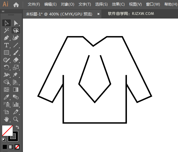 ai怎么画男装APP图标
