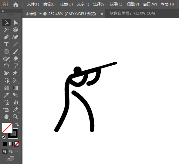 ai怎么绘制射击运动会图标