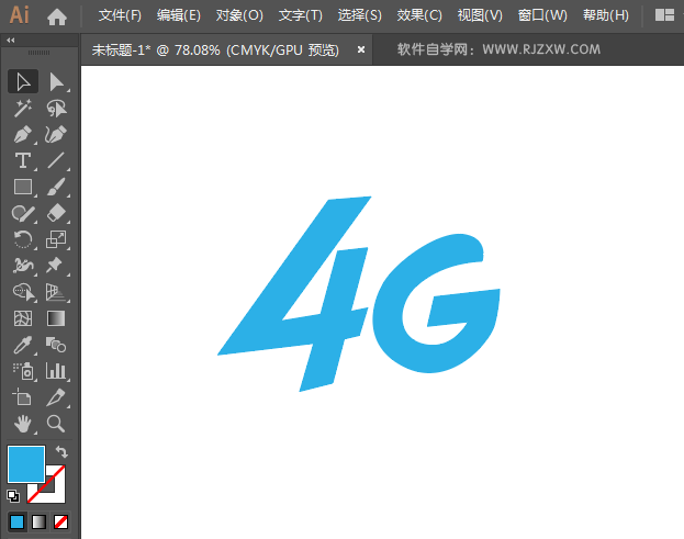 ai怎么设计一个4g信号图标
