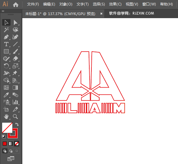 ai设计以A为主题的LOGO