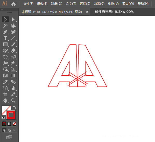ai设计以A为主题的LOGO