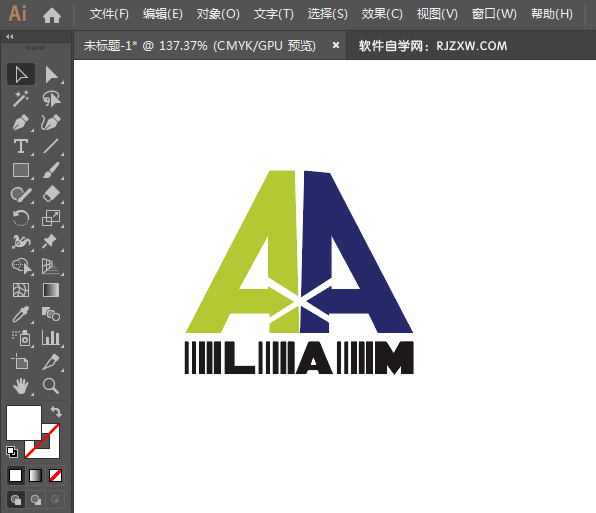 ai设计以A为主题的LOGO