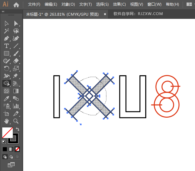 ai怎么绘制佳能DIGITAL IXUS标志