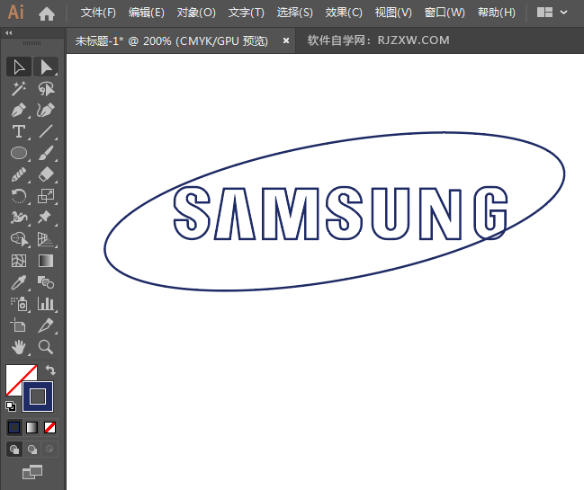 ai怎么设计三星标志矢量图