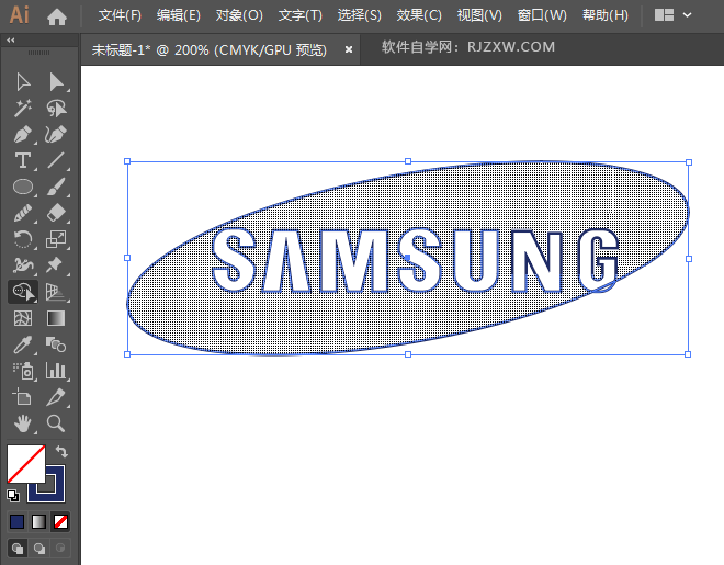 ai怎么设计三星标志矢量图