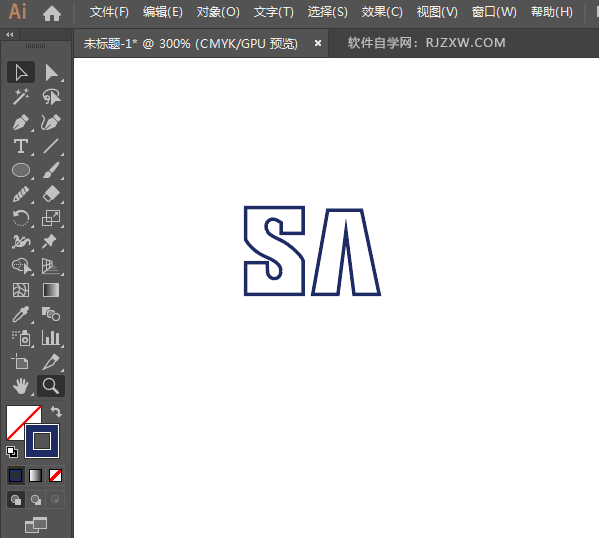 ai怎么设计三星标志矢量图