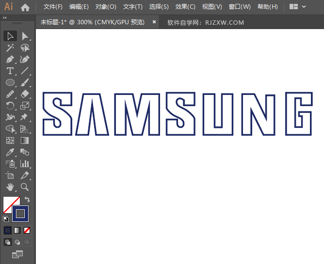 ai怎么设计三星标志矢量图