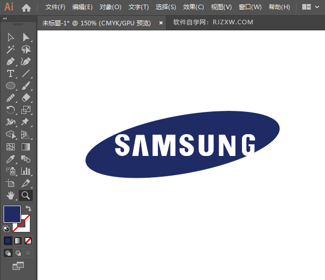 ai怎么设计三星标志矢量图