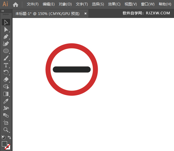 ai怎么画停车检查标志