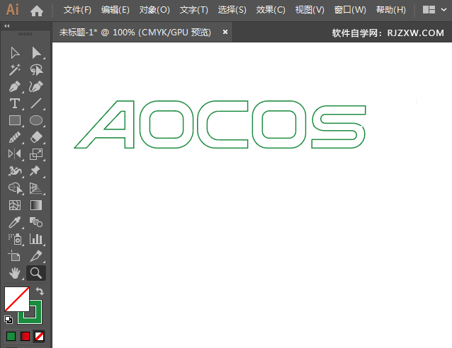 ai怎么设计AOCOS奥可视标志
