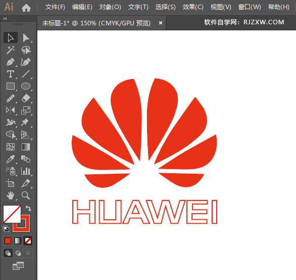 ai怎么设计华为新标志