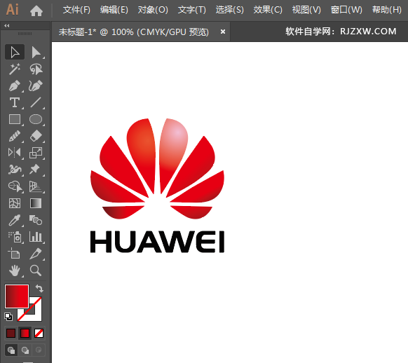 ai怎么设计华为新标志