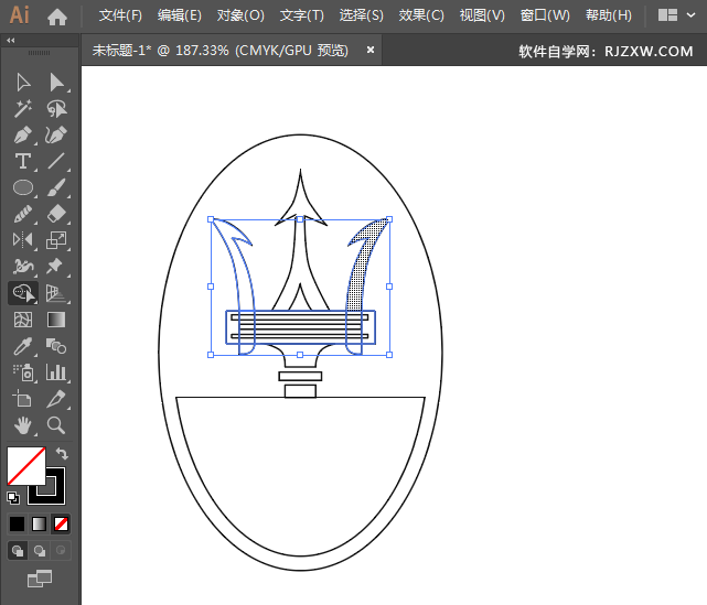 ai怎么设计玛莎拉蒂车标