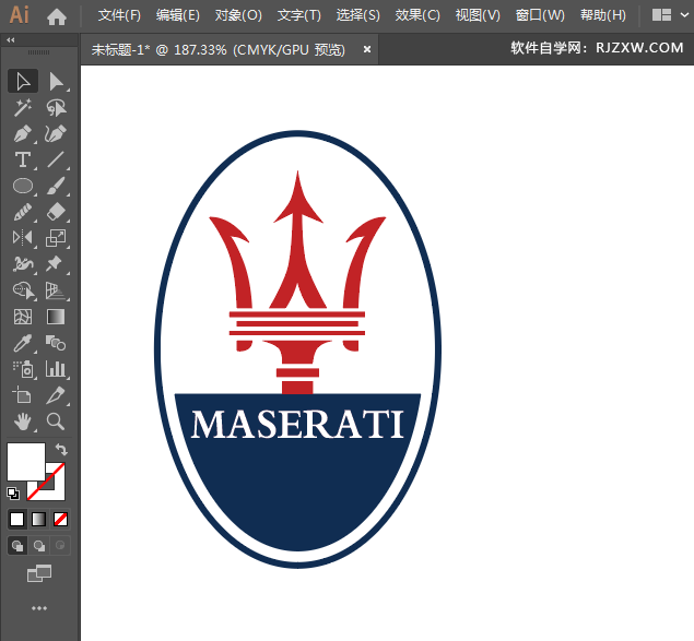 ai怎么设计玛莎拉蒂车标