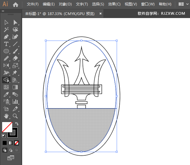ai怎么设计玛莎拉蒂车标