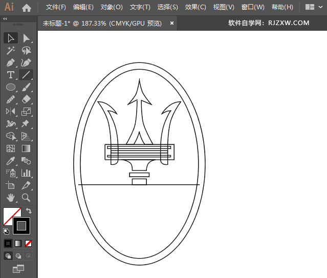 ai怎么设计玛莎拉蒂车标