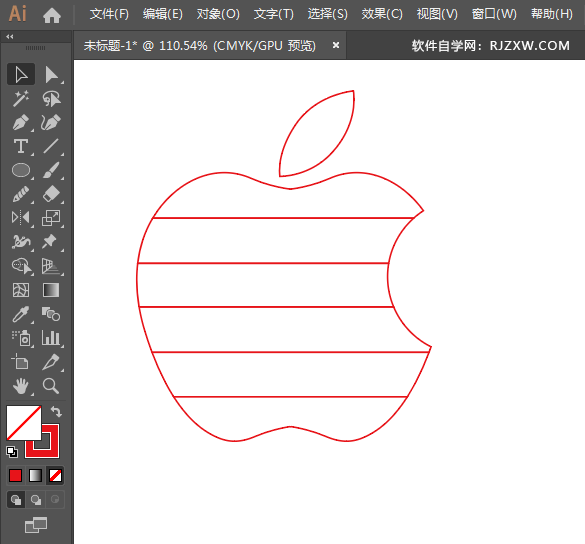 ai怎么画七色苹果图标