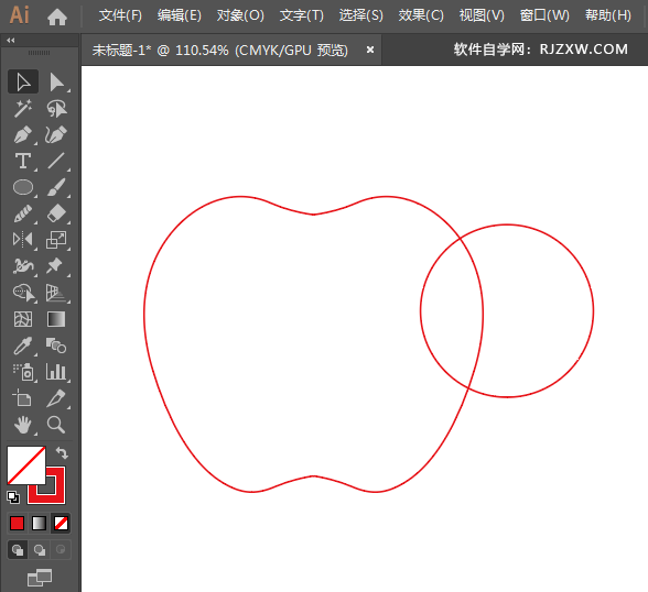 ai怎么画七色苹果图标