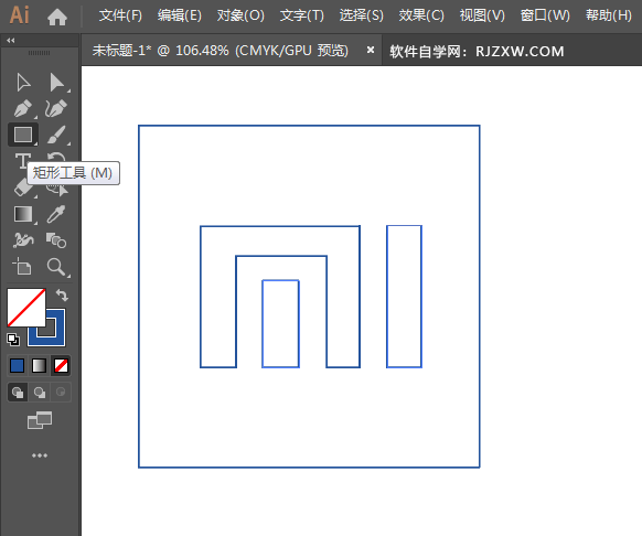 ai怎么画小米图标