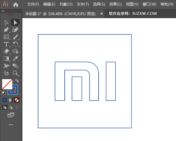 ai怎么画小米图标