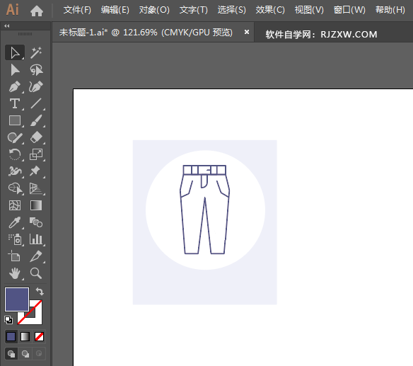 ai怎么画西裤图标