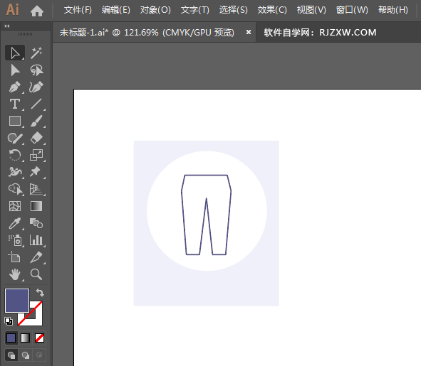 ai怎么画西裤图标