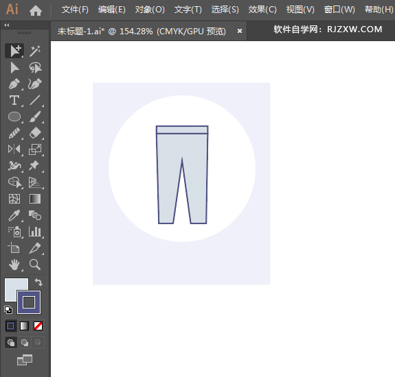 ai怎么画牛仔裤图标