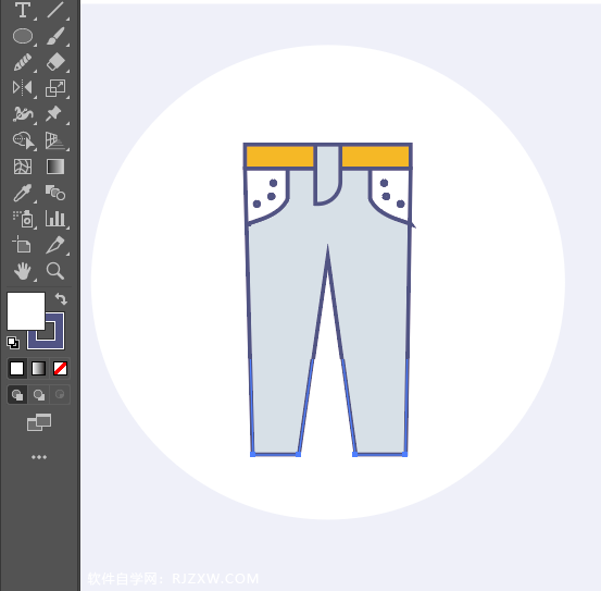 ai怎么画牛仔裤图标