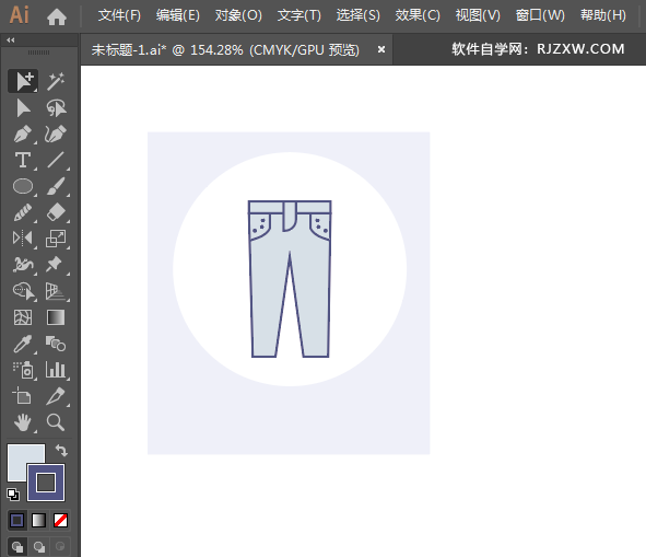 ai怎么画牛仔裤图标