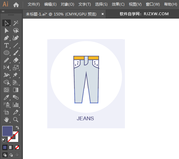 ai怎么画牛仔裤图标