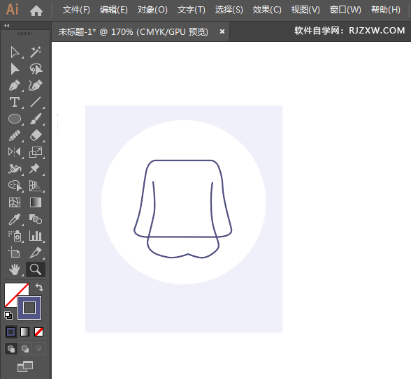 ai怎么设计皮大衣图标