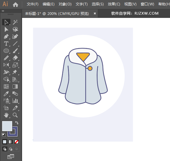 ai怎么设计皮大衣图标