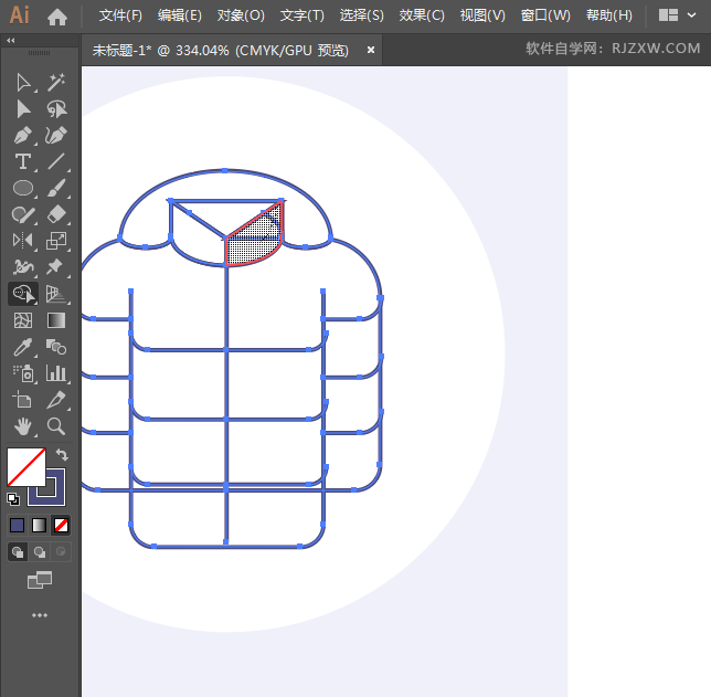 ai怎么设计鸭绒衣图形