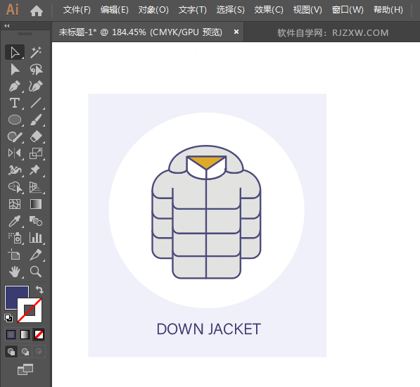 ai怎么设计鸭绒衣图形