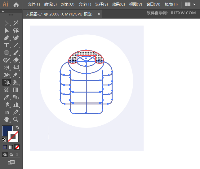 ai怎么设计鸭绒衣图形