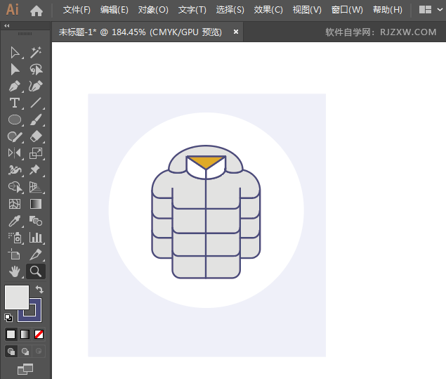 ai怎么设计鸭绒衣图形
