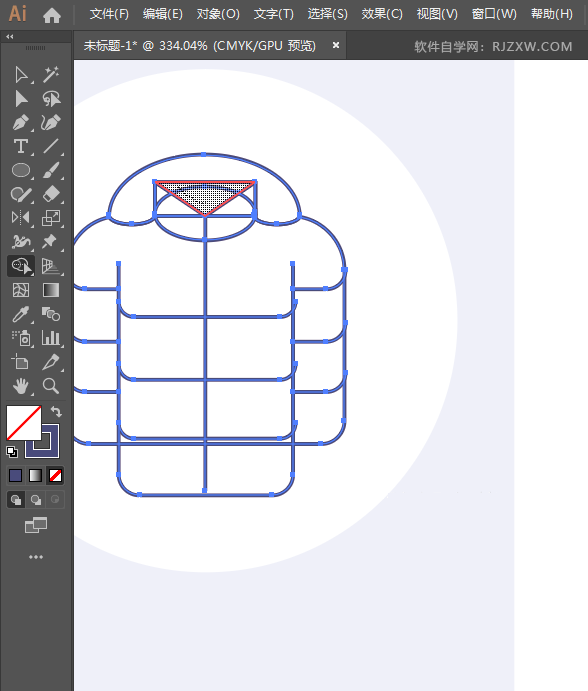 ai怎么设计鸭绒衣图形