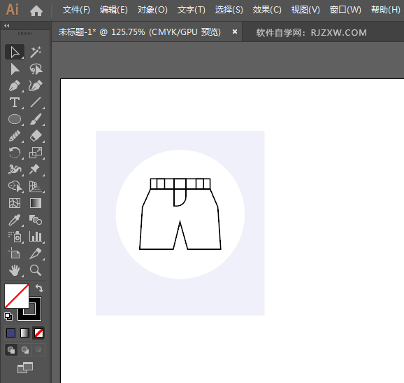 ai怎么设计短裤图标