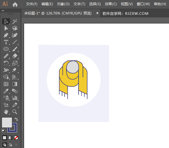 ai怎么设计围巾简笔画