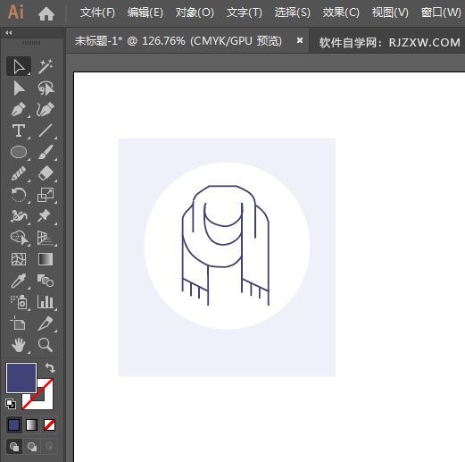 ai怎么设计围巾简笔画