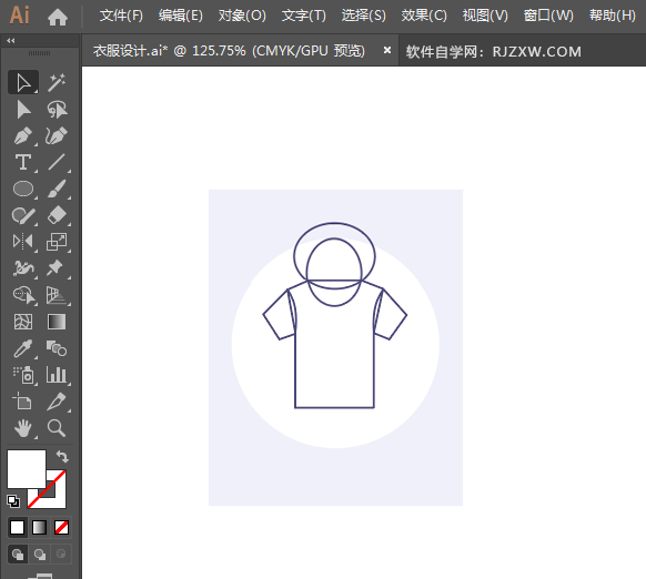 ai设计男士短袖衣衫
