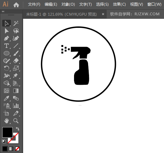 ai怎么画深度保洁标志