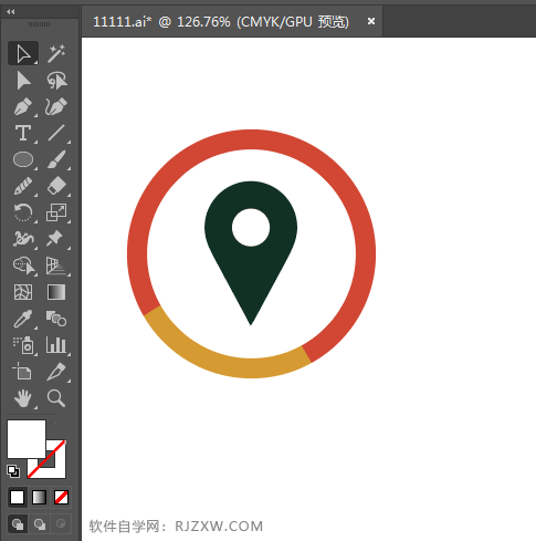 ai怎么画百度地图标志