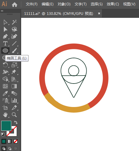 ai怎么画百度地图标志