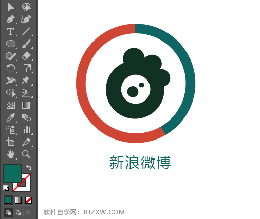 ai怎么画新浪微博图标