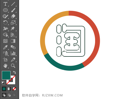 ai怎么画手机淘宝图标