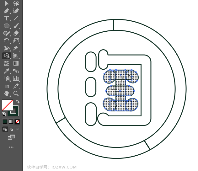 ai怎么画手机淘宝图标