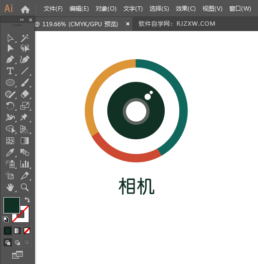 ai怎么画相机图标