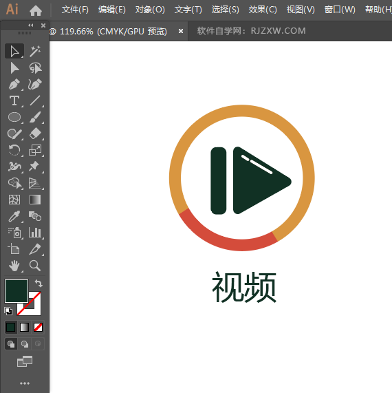 ai怎么画视频图标